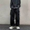 thumbnail image 4 of Pantalones Cargo para Hombre Pantalones Rectos Grises Hombre Otoño Ancho Regular Fit Talla Grande Pantalones Calle Algodón Spandex Ropa Moda, 4 of 5