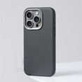thumbnail image 1 of For MagSafe Leather Diamond Texture Wireless Charge Case For iPhone 16 Plus13 14 15 Pro Max Alloy Len Shockproof Hard Back Cover Gray ZSW CC For iPhone 16, 1 of 6
