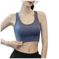 thumbnail image 1 of 2DXuixsh Sports Bras for Women Full Coverage Plus Size Lifting Bra High Impact Sports Bras for Women Padded Workout Bras Racerback Bras Yoga Bras Blue Size L, 1 of 9