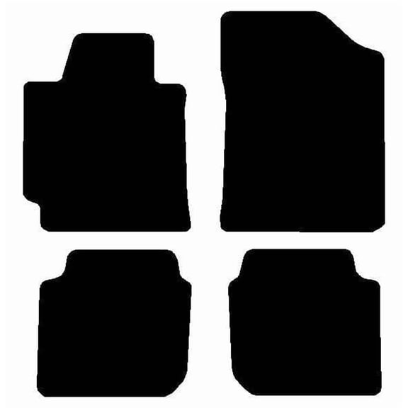 Auto Mats and Accessories 4 Piece Set Custom Carpeted Floor Mats Compatible with 2011-2013 Hyundai Elantra (Black) Made in the USA