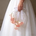 thumbnail image 1 of Wedding Bouquets With Peal And Silk Bow For Bride Flower Girl Wedding Churches Parties Decoration, 1 of 6