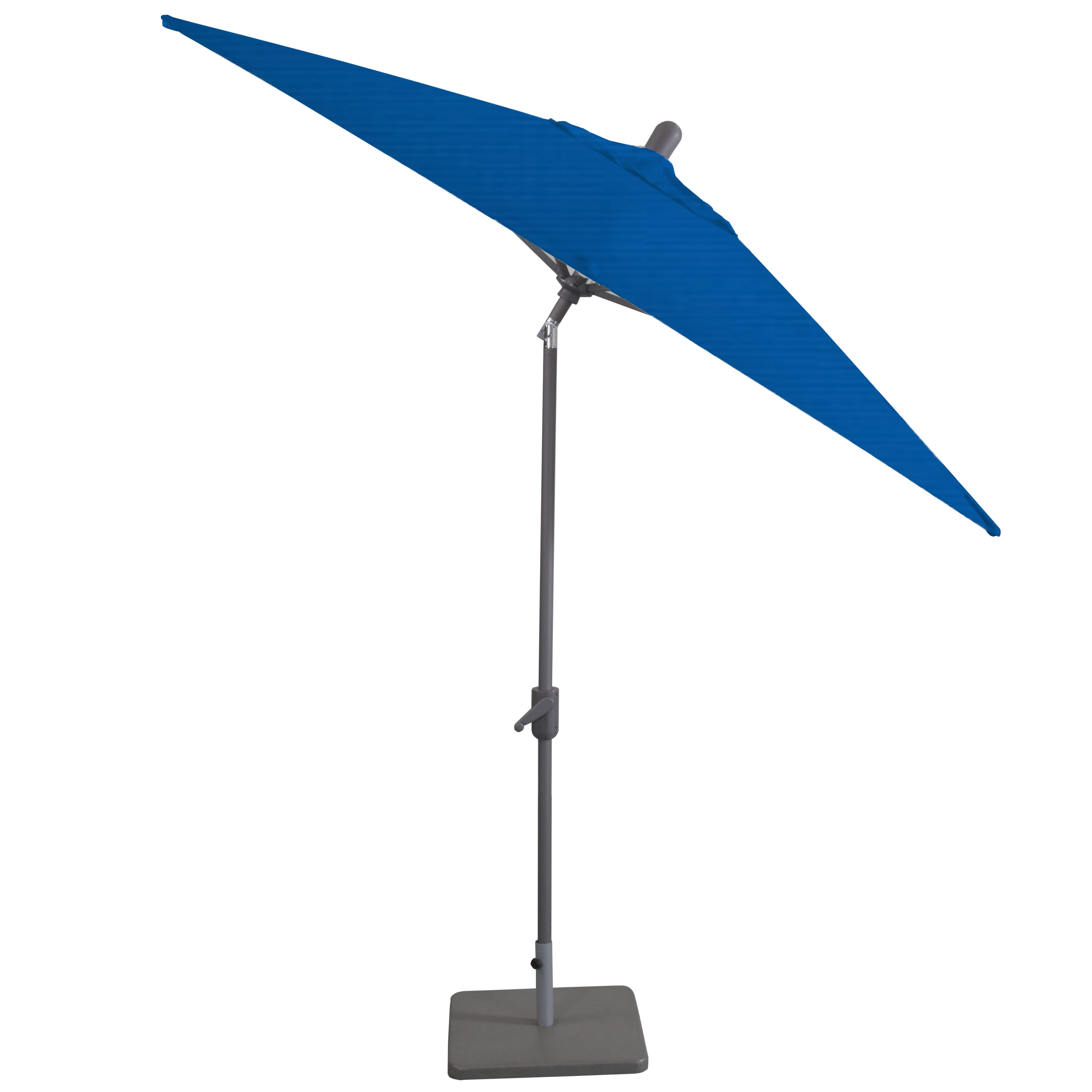 Amauri Outdoor Living - Laguna Cove 10' x 6.5' Rect Auto TiltMarket Umbrella, Starring Grey Frame, Sunbrella Pacific Blue Shade