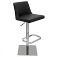 thumbnail image 2 of Home Square Rome Adjustable Faux Leather Bar Stool in Black - Set of 2, 2 of 4