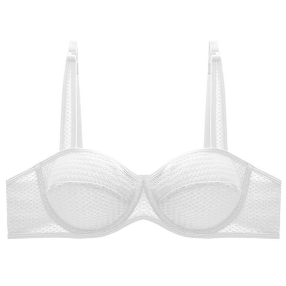 khonts,Women's Sexy Demi Bra Thin Pad Pure Desire Breathable Bras High Support Classic Natural Lift and Comfort Bra White 38