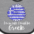 thumbnail image 4 of Inktastic I'm So Cute, I Must Be Greek Sunflower Greece Flag Boys or Girls Baby Bib, 4 of 4