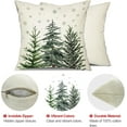 thumbnail image 6 of Christmas Pillow Covers 18x18 Inch Set of 2 White Snowflake and Christmas Tree Decorative White Throw Pillows Winter Christmas Decor for Home Couch 44B, 6 of 6