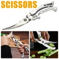 thumbnail image 5 of Heavy Duty Stainless Steel Kitchen Scissors | Multi-Function Poultry Shears | Bone Cutter, Fish Scale Remover, Bottle Opener | Ergonomic Non-Slip Aluminum Handle | 3.5mm Blade | 25x6.5cm | 1pc, 5 of 9