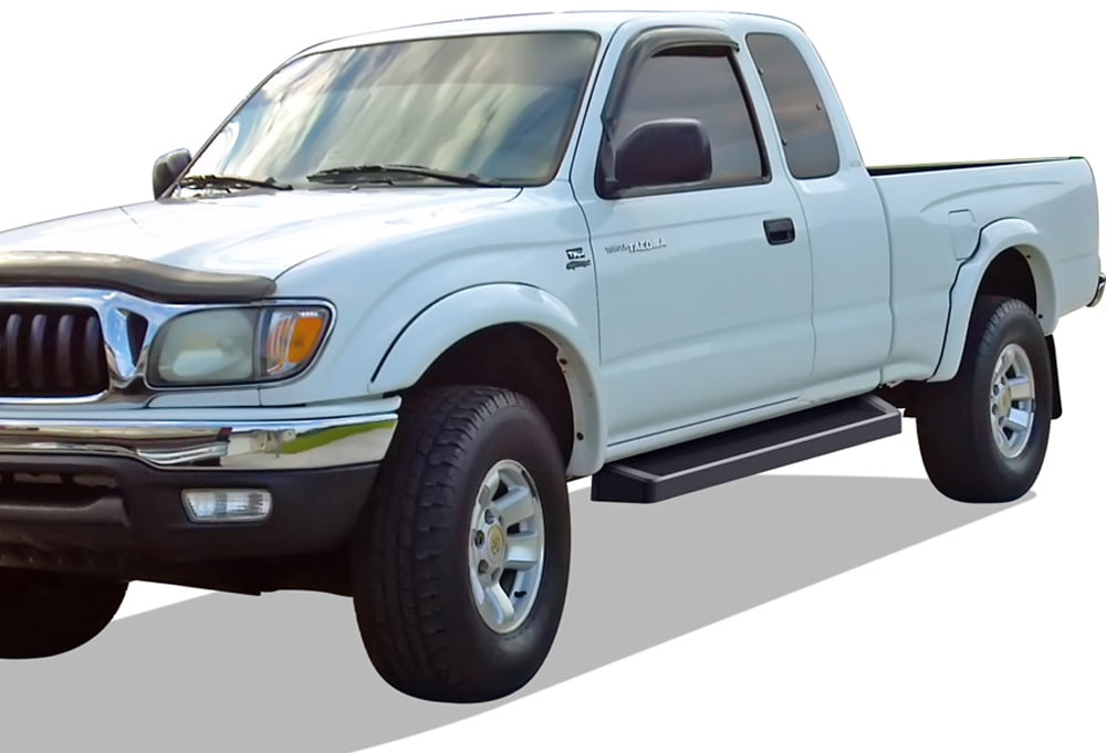 APS Black Running Boards Style Compatible with Toyota Tacoma 1995-2004 Extended Xtra Cab (4WD or Prerunner 2WD 4WD) (Nerf Bars Side Steps Side Bars)