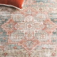 thumbnail image 6 of SAFAVIEH Arizona Wilmer Medallion Polyester Machine Washable Runner Rug, Sage/Rust, 2'6" x 8', 6 of 10