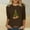 Coffee, variant on Virmaxy Women's Christmas Tree Printed T-Shirt Round Neck Long Sleeve Tunic Top Fashion Trendy Pullover Tops Shirt Olive Green XS