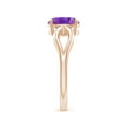thumbnail image 5 of ANGARA Natural Prong-Set Solitaire 1.15 ct Amethyst Split Shank Ring in 14K Rose Gold for Women (Size-8x6mm) | February Birthstone, Anniversary, Jewelry Gift for Women | Natural Amethyst Ring, 5 of 10