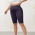 thumbnail image 4 of Tumotour Yoga Shorts For Women Plus Size Yoga Shorts Solid Color Lace Elastic High Waisted Running Workout Gym Shorts Sports Shorts, 4 of 9