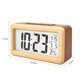 thumbnail image 2 of Digital Alarm Clock Battery Operated, Wooden Lcd Digital Clock with Night Light, Temperature Detect, Snooze Function for Bedroom, Bedside, Desk, 2 of 5