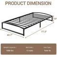 thumbnail image 2 of Profile Metal Bed Frame with Arch Headboard & Footboard, Heavy Duty Platform Base, Noise-Free, No Box Spring Needed, Easy Assembly, Twin, Black-10 inch, 2 of 7