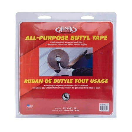 

Alpha Systems 862405 All-Purpose Butyl Tape Q130 1/8 x 3/4 x 35