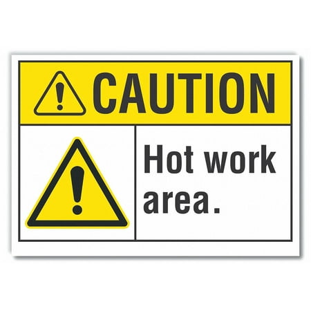 

Lyle Hot Work Area Caution Rflctv Lbl 3.5x5in LCU3-0039-RD_5x3.5