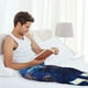 thumbnail image 5 of Balery Moonlit Blue Wolf Pantalones de pijama para hombre, pijama ultraligero, pantalón de descanso-Small, 5 of 6