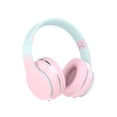 thumbnail image 1 of Auriculares Bluetooth para niños YOYOTUNE para colocar sobre las orejas con micrófono 10H, color rosa, 1 of 7