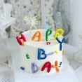 thumbnail image 3 of Farfi 10Pcs/Set Colorful Birthday Happy Letter Decor Soft Rubber Cake Decoration Candy Color Cake Topper Children Party Supplies (S), 3 of 13