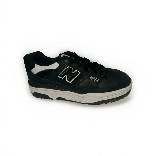 New Balance 550 Men's Black White Leather Sneakers Mens Multi BB550SV1 Sz 6.5