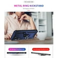 thumbnail image 5 of TJS for Samsung Galaxy A26 5G / A17 5G Phone Case, with Tempered Glass Screen Protector, Impact Resistant Metal Ring Magnetic Support Kickstand Drop Protector Cover for Galaxy A26 5G (Blue), 5 of 6