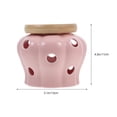thumbnail image 3 of Tarro de cerámica para guardar ajo, con ventilación para encimera de cocina, para jengibre, cebolla y ajo, con tapa, accesorio para el hogar, 3 of 8