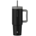thumbnail image 4 of GROSCHE ASPEN 40 oz tumbler with handle and straw. Extreme insulation, classy design, built to last insulated stainless steel tumbler with handle, lid and straw, Black, 4 of 11