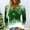 Green, variant on Lilgiuy Womens Shirts Christmas V-Neck Print Long Sleeve Tops Printed Regular Blouse to Wear with Leggings