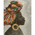thumbnail image 2 of Cusson, Marie Elaine 15x18 Gold Ornate Wood Framed with Double Matting Museum Art Print Titled - Portrait of a Woman I (gold hoop), 2 of 4