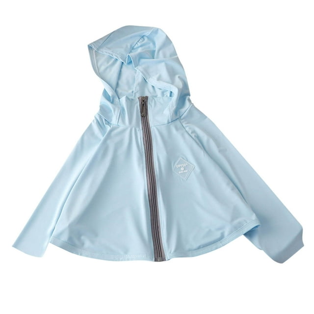 Posijego Veste de Protection Solaire pour Enfants Chandail à Capuchon Chemise Rafraîchissante d'Été Pêche Course Randonnée Vêtements d'Extérieur pour Garçons Filles