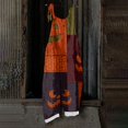 thumbnail image 5 of JULMCOMO Cotton Linen Jumpsuits for Women Halloween Pumpkin Printed Plus Size Spaghetti Strap Jumpsuits Funny Print Costume Holiday Overalls Green 4XL, 5 of 5