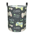thumbnail image 6 of Lsque Gamers pattern Laundry Hamper Basket, Tall Woven Rope Hamper Basket for Clothes, Lightweight Storage Basket, Collapsible Waterproof-Medium, 6 of 8