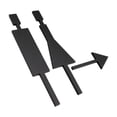 thumbnail image 4 of Decoración de señalización para puerta de baño, señal de identificación para baño, señal de WC, símbolo de inodoro para estacionamiento, oficina, Negro Sunnimix Letrero para puerta de baño, 4 of 8
