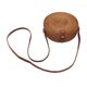 thumbnail image 1 of Bolso De Hombro De Ratán, Bolso De Playa Redondo De 20 Cm Con Correa De Cuero, Bolsa De Cesta Tejida Para Mujeres, Accesorio De Transporte De Estilo Tropical, 1 of 7
