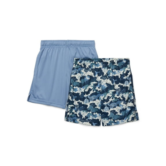 Athletic Works Boys Performance Shorts, 2-Pack, Sizes 4-18 & Husky