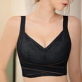 thumbnail image 3 of Women Lady Comfy Corset Bra Front Side Buckle Lace Slim Shape Wear Underbust Support Daily, 44, Black, 3 of 3