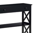 thumbnail image 3 of Convenience Concepts Oxford 60 Pouces Table Console à 2 Tiroirs avec Étagères, Noir, 3 of 6