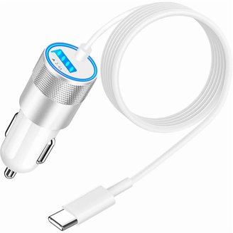Apple MFi Certified] iPhone 15 Car Charger Fast Charging, 72W Dual USB-C  Power Cigarette Lighter Charger+2Pack Type-C Charge Cable for iPhone 15/15  Plus/15 Pro/15 Pro Max/iPad Pro/Air/Mini