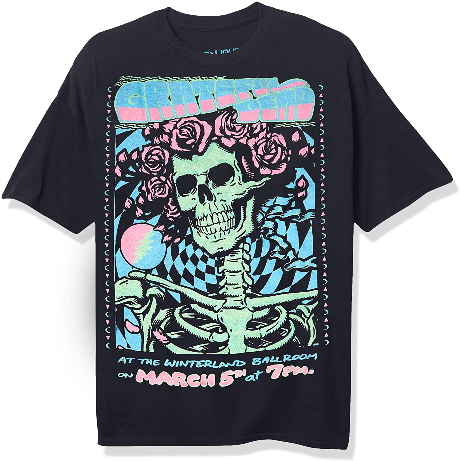 Official Licensed Band Merchandise Tee GRATEFUL DEAD Bertha Logo Blue T SHIRT 