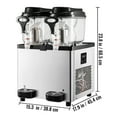 thumbnail image 2 of VEVOR Commercial Slushy Machine, 6 L x 2 Tanks 50 Cups, 400W 110V, Stainless Steel Margarita Smoothie Frozen Drink Maker, Slushie Machine Perfect for Cafes Restaurants Bars and Home Use, 2 of 9