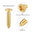 thumbnail image 4 of Uxcell M3x16mm Brass Wood Screws, Phillips Flat Head Self Tapping Connector 50 Pack, 4 of 5