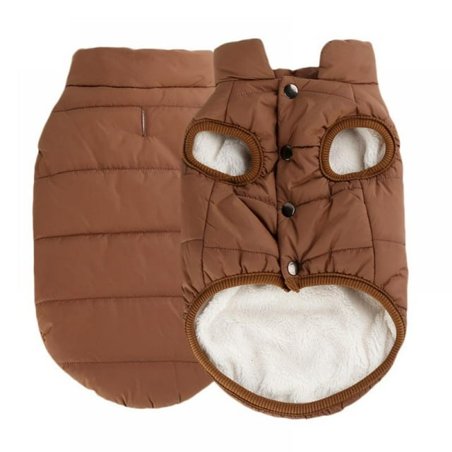 POINTERTECK Pet Dog Jacket 2 Layers Fleece Lined Warm Dog Jacket Soft Windproof Small Dog Coat for Winter Cold Weather