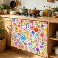 thumbnail image 6 of Colorful Spring Floral Cabinet Curtain 35"Wx35"L, Dustproof Under Sink Skirt with Self Adhesive Tape, Summer Watercolor Botanical Cabinet Curtain Cover for Kitchen Sink, Bathroom Vanity, Laundry Room, 6 of 9
