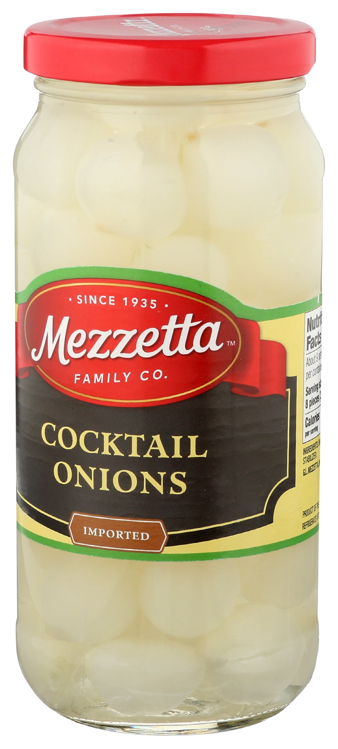 Pack of 6, Mezzetta Cocktail Onions, 16 oz