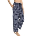 thumbnail image 2 of Xecao Geometry Flower Women's Straight Lounge Pajama Pants: The Epitome of Relaxed Sleepwear, 2 of 9