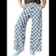 thumbnail image 1 of Pantalones Casuales A Cuadros para Mujer, Cintura Elástica, Cómodos, Holgados, de Pierna y con Bolsillos Azul Mar XL, 1 of 7
