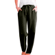 thumbnail image 2 of Pantalones informales de lino lisos para mujer con cintura elástica y cordón, 2 of 7