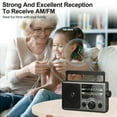 thumbnail image 6 of Jazmm AM FM Portable Radio, Large Knob Easy Operated, Portable Transistor Radio, AC/Battery Dual Power  for Senior, Elderly, 6 of 7