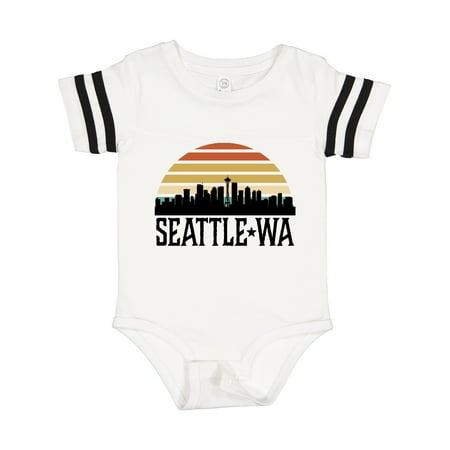 

Inktastic Seattle Washington Skyline Sunset Gift Baby Boy or Baby Girl Bodysuit