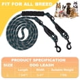 thumbnail image 4 of Heavy Duty Reflective Dog Leash, 2-in-1 Multifunctional Lead with Padded Handle, 7.5ft Hands-Free Crossbody Rope for Small Medium Large Dogs Up to 220lbs, 4 of 7